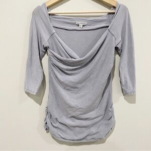 JAMES PERSE Off The Shoulder Top WVD3700 Quite Luxury Minimalist Size 3 Large